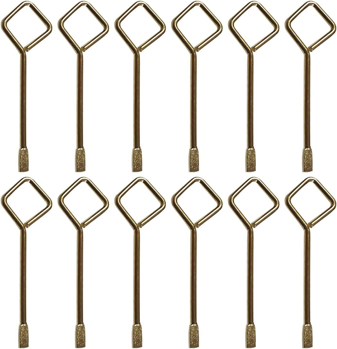 Interior Door Emergency Key, Key Pin for Interior Privacy Door Lock Compatible for Bedroom Bathroom, Square Ring - 12 Pack