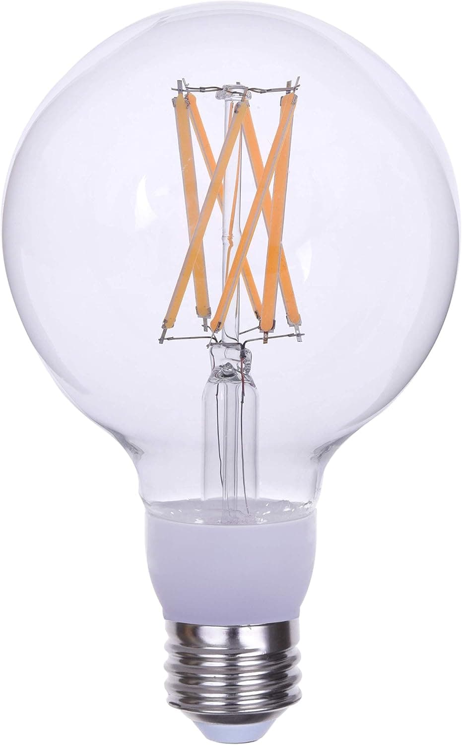 Goodlite G-20131 Filament 100 Watt Equivalent, G30 Edison Style, 1600 Lumens, Medium E26 Base LED Light Bulb Dimmable, Clear, Super White 5000k, 1-Pack