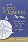 Great Migration Begins: Immigrants to New England, Immigrants to New England, 1620–1633, 3 volumes