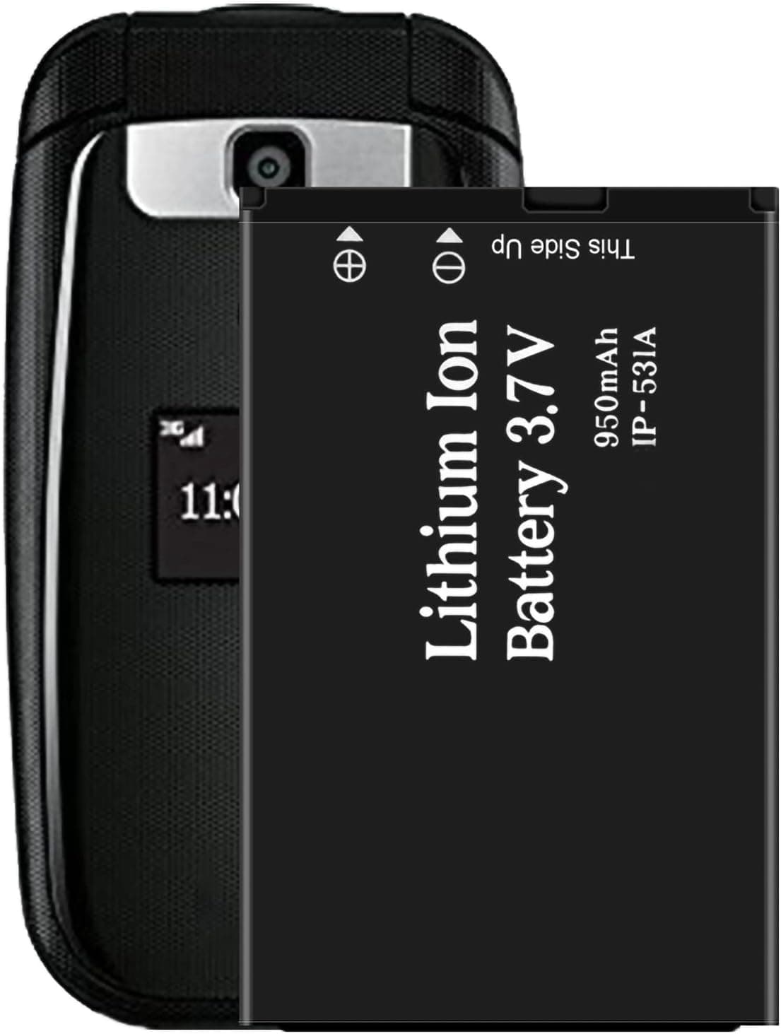 Replacement Battery [2023 New Version] [Upgraded] IP-531A for LG Feacher Flip Phones US Cellular LG Envoy 3 III UN170/ LG Envoy 2 UN160/LG Envoy II 2 Fluid AN160/LG KX191 KX196/T-Mobile LG 450 Battery