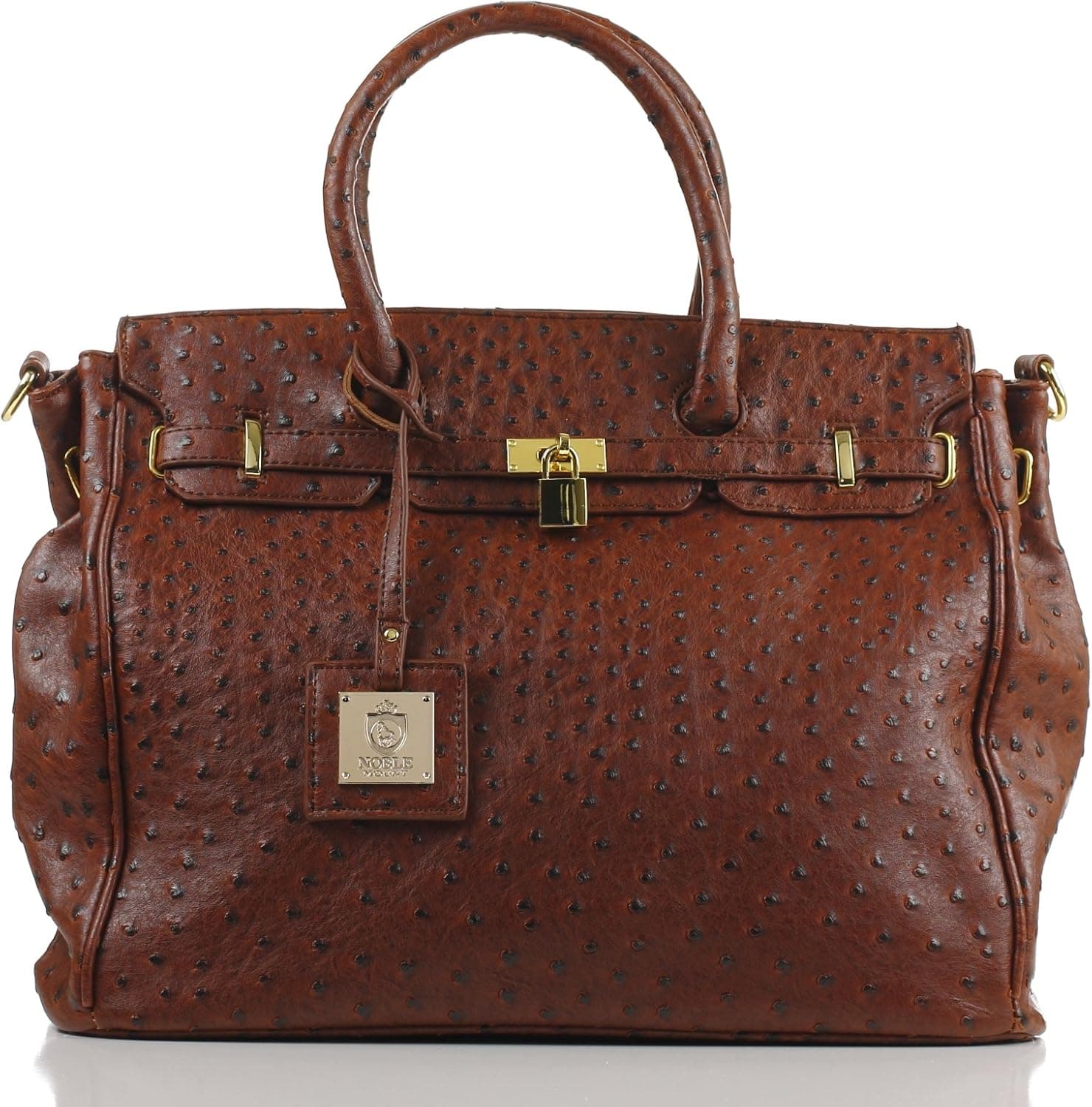 Noble Mount London Office Tote - Ostrich/Snake Textures