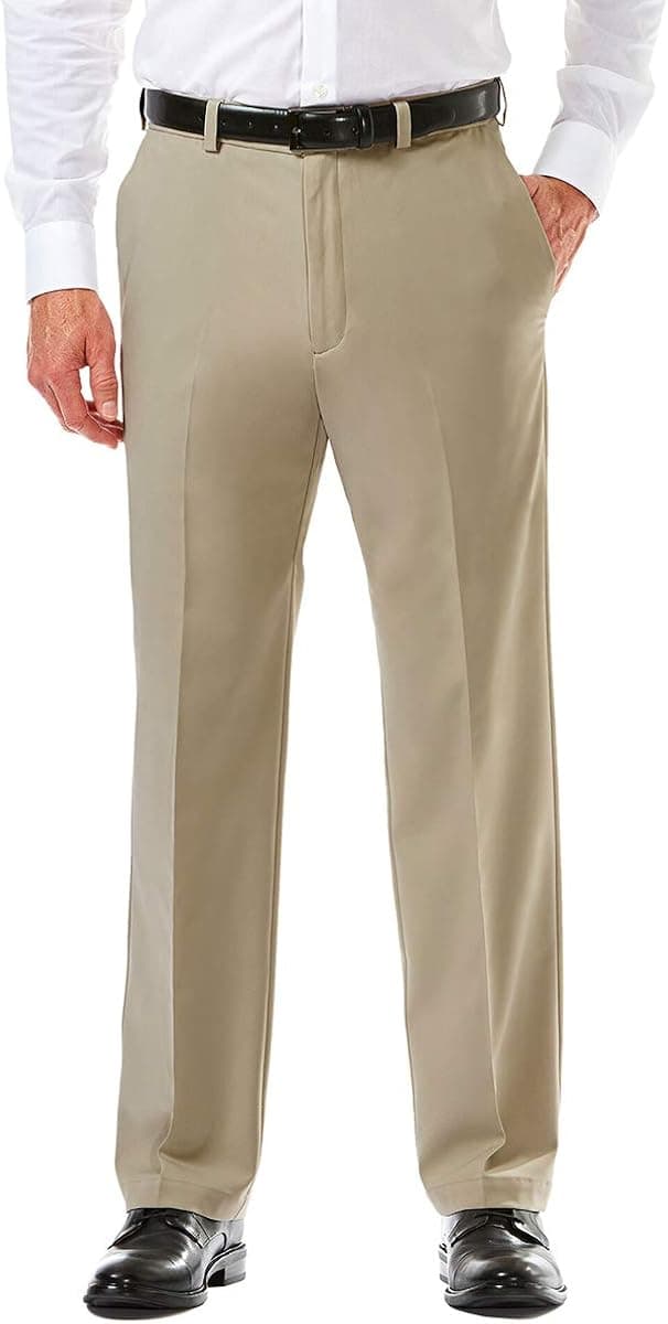 Haggar Men's Cool 18 Pro Classic Fit Flat Front Pant-Regular and Big & Tall Sizes