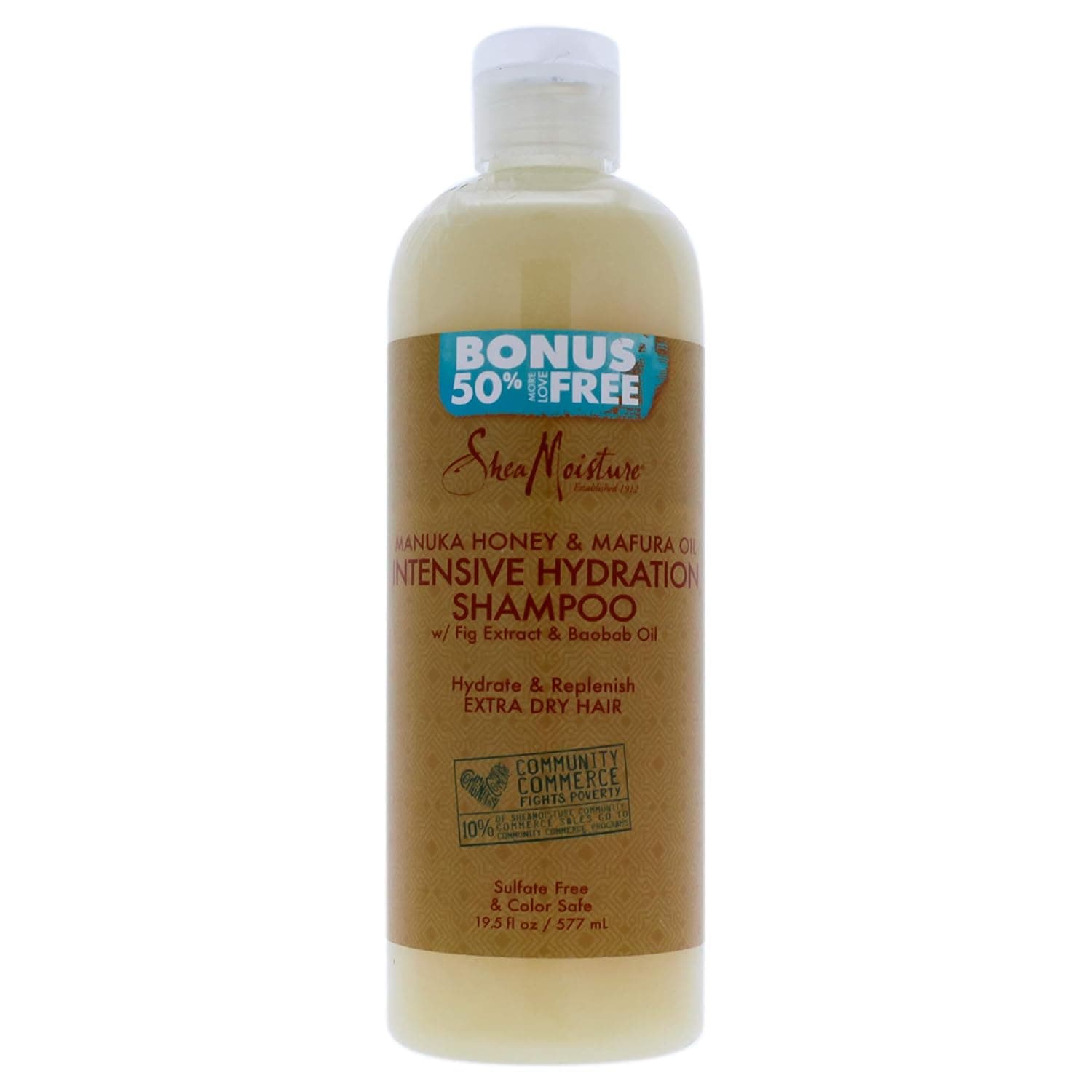 Shea Moisture Manuka Honey and Mafura Oil Intensive Hydration Shampoo By Shea Moisture for Unisex - 10.3 Oz Shampoo, 10.3 Ounce