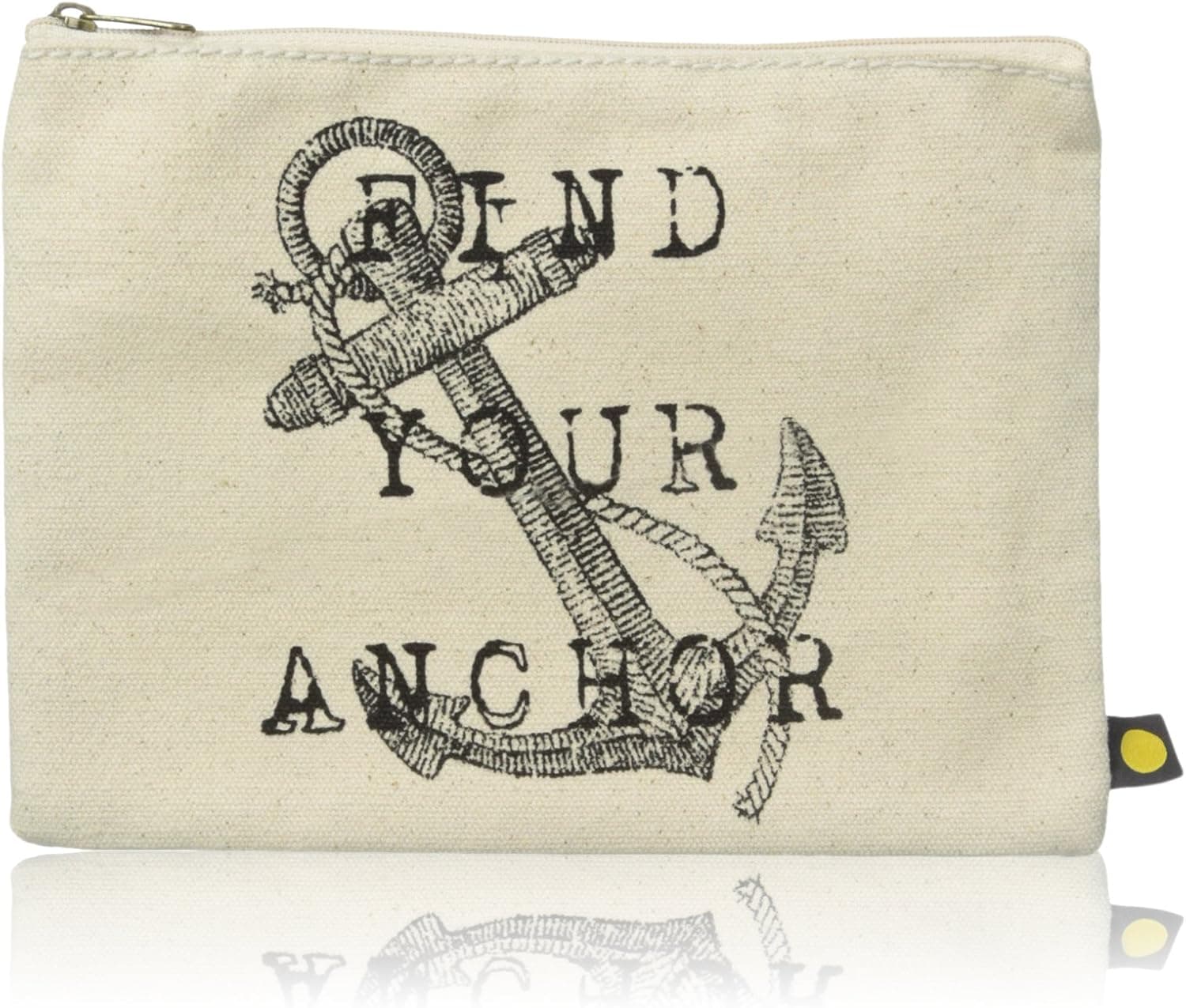 Life is good Women's Messaging Engraved Anchor Pouch (Natural)