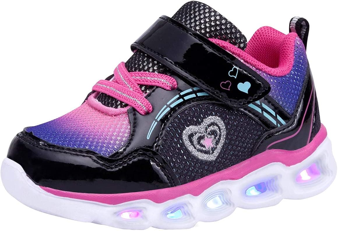 COODO Toddler Boys Girls Light Up Shoes Little Kids Flashing Led Sneakers