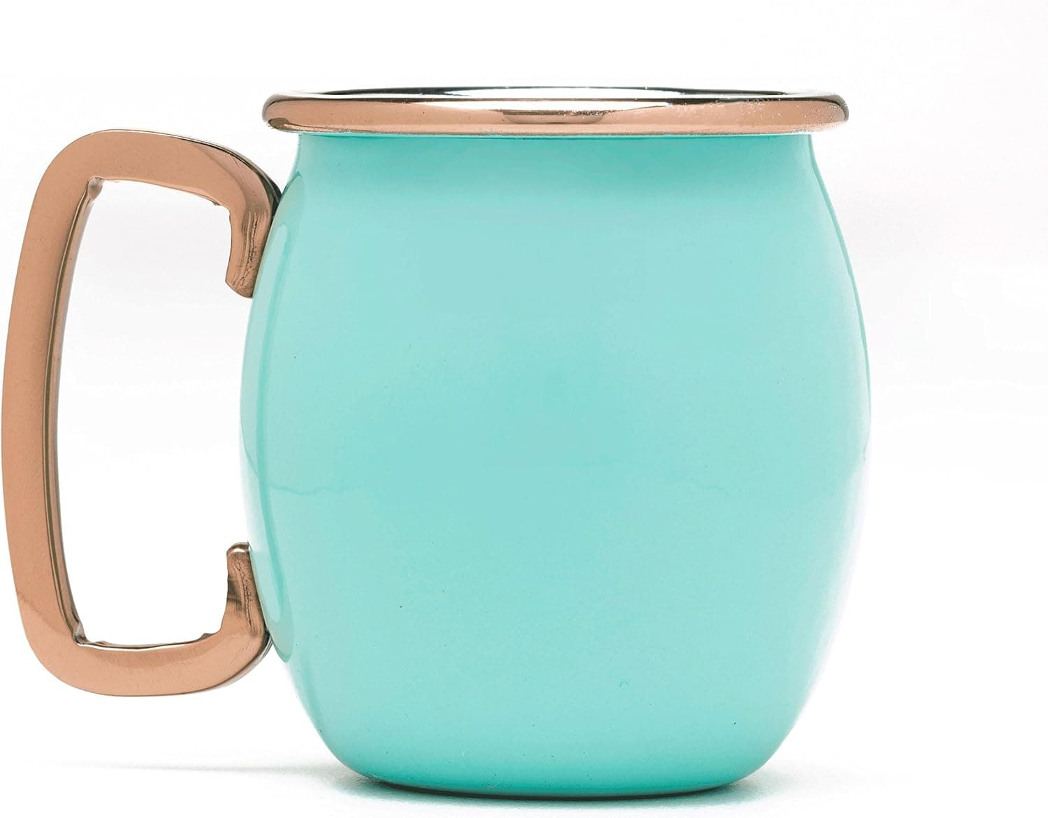 Fiesta, Turquoise 4 Piece, Moscow Mule Shot Mug Set with Copper Accents, Set of 4
