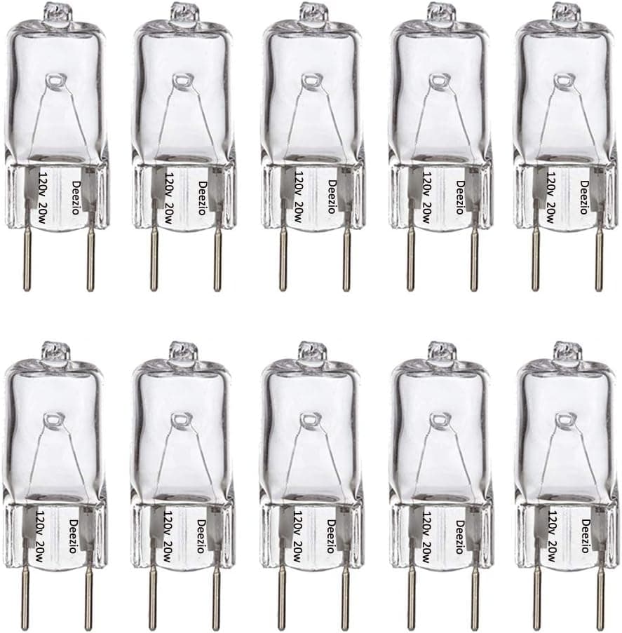 Deezio Xenon G8 35w 120v Bulb 120V T4 Light Bulbs G8 Base 120 Volt JCD Type, Pack of 10