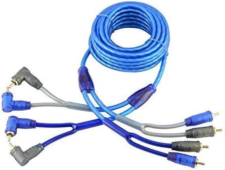 225FWY Quad Connector Triple Shield RCA Interconnect Cables Car Amp 17 FT.