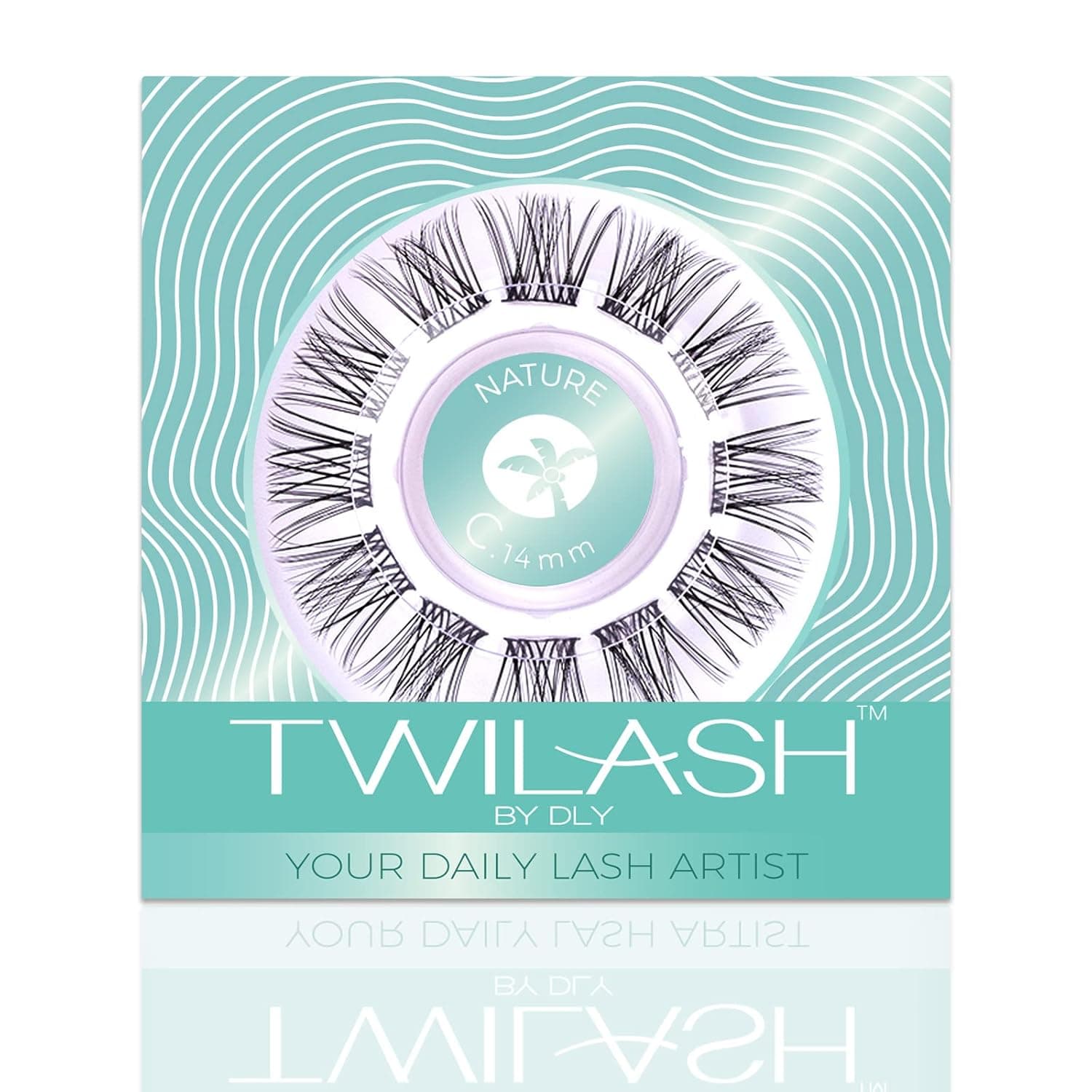 Lash Clusters C Curl, DIY Lash Extension, False Eyelashes Natural Look, Fluffy Lashes, Individual Lashes Set, 12 Lash Clusters Mixed Length, Lightweight, Comfortable, Reusable (14mm-NATURE)