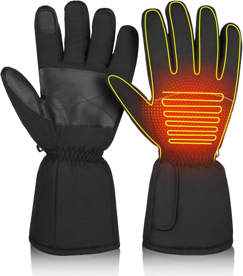 CLISPEED Electric Heated Gloves Touch Screen and Waterproof Thermal Gloves for Men Women