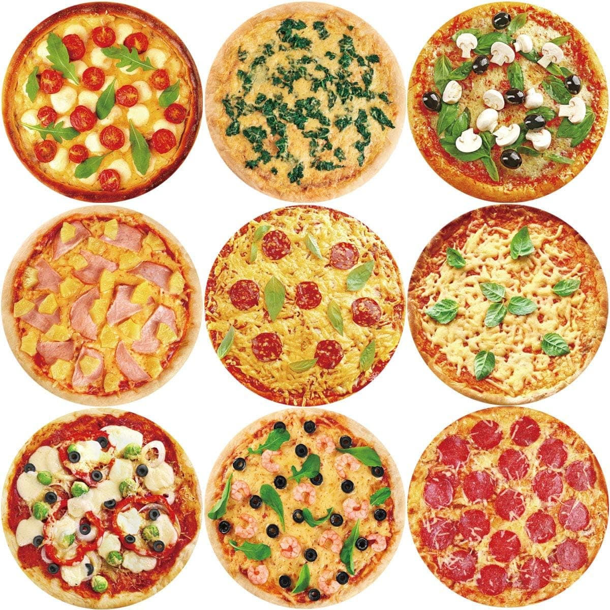 200Pcs Pizza Stickers for Kids Decoration Envelope Sealing Sticker Party Supply