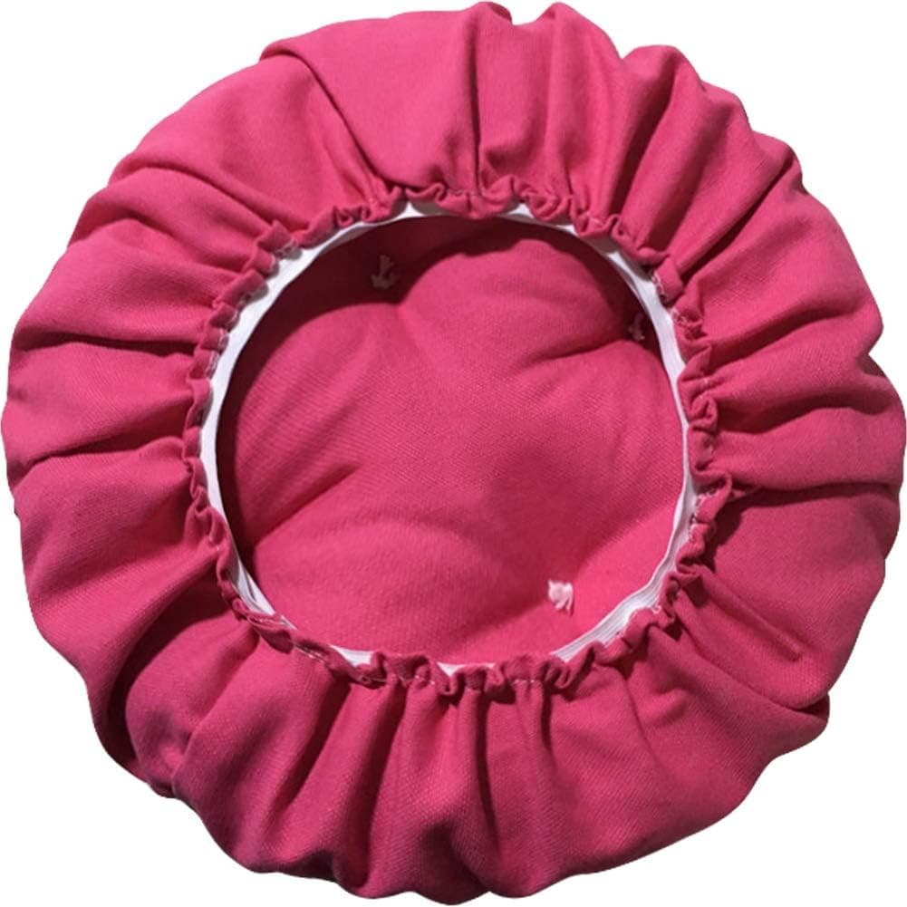 TINTON LIFE 12" Padded Round Bar Stool Cover Cushion with Elastic Fabric Round Chair Seat Cushion for Wooden Metal Stools Rose