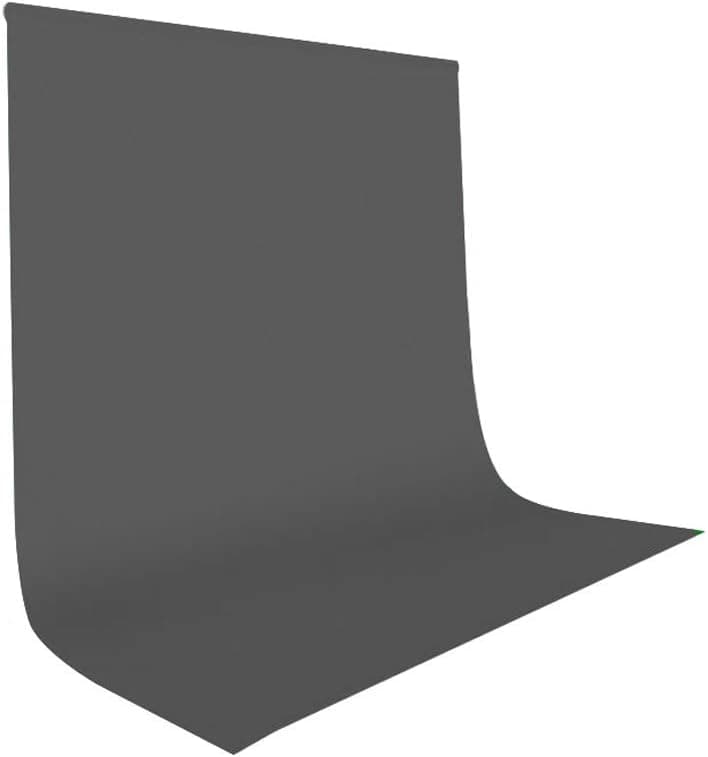UTEBIT 5x7 / 1.5x2m Grey Backdrops Polyester Collapsible Background Gray Photo Wrinkle Resistant Backdrop Sheet for Photo Studios, YouTube, Video Shooting and Television (Stand Not Include)