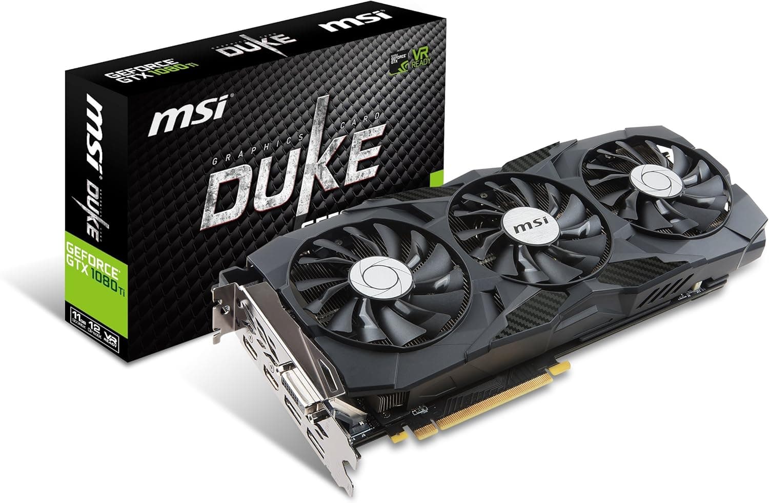 MSI Gaming GeForce GTX 1080 Ti 11GB GDRR5X DirectX 12 352-bit VR Ready Graphics Card (GTX 1080 TI Duke 11G OC)