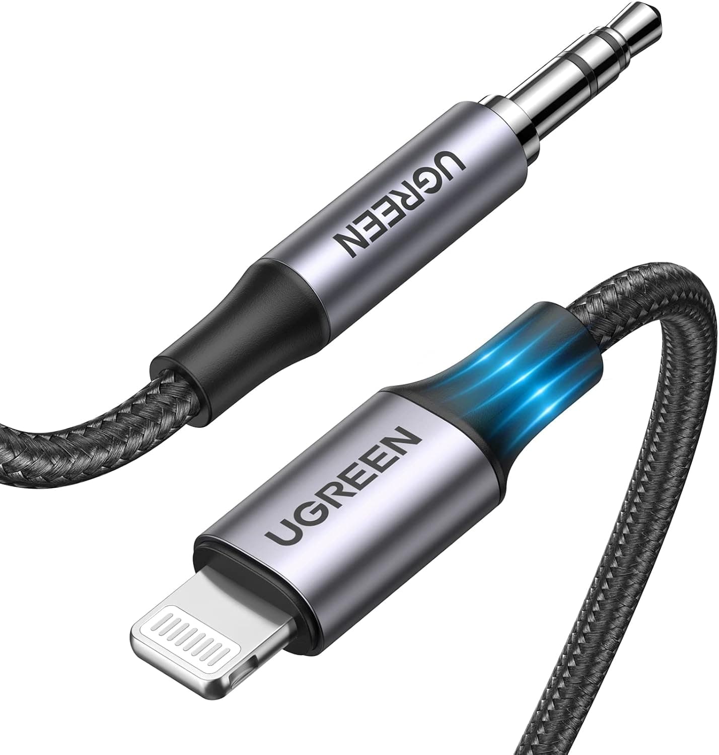 UGREEN Aux Cord for iPhone Aux to Lightning Cable for Car Adapter MFi Certified Lightning 3.5mm Headphone Male Audio Jack Compatible with iPhone 14 Pro Max/13 12 11 Pro Max/12 11 XR SE/8 Plus, 3.3FT