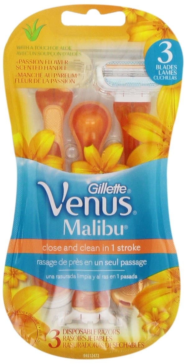 Gillette Malibu Disposable Women's Razor, 3 ct