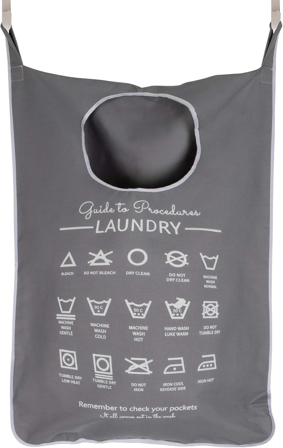Hanging Laundry Hamper Bags ​with ​Wash Bag for Delicates, Bras - Large Door Hampers ​for ​Dirty Clothes - Clothing Storage ​and​ Washing Baskets with Hooks - Portable, Space Saving