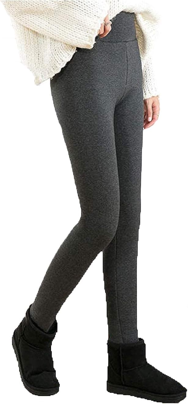 Women’s Fleece Lined Leggings Tummy Control Thick Thermal Tights Winter Cycling Running Leggings