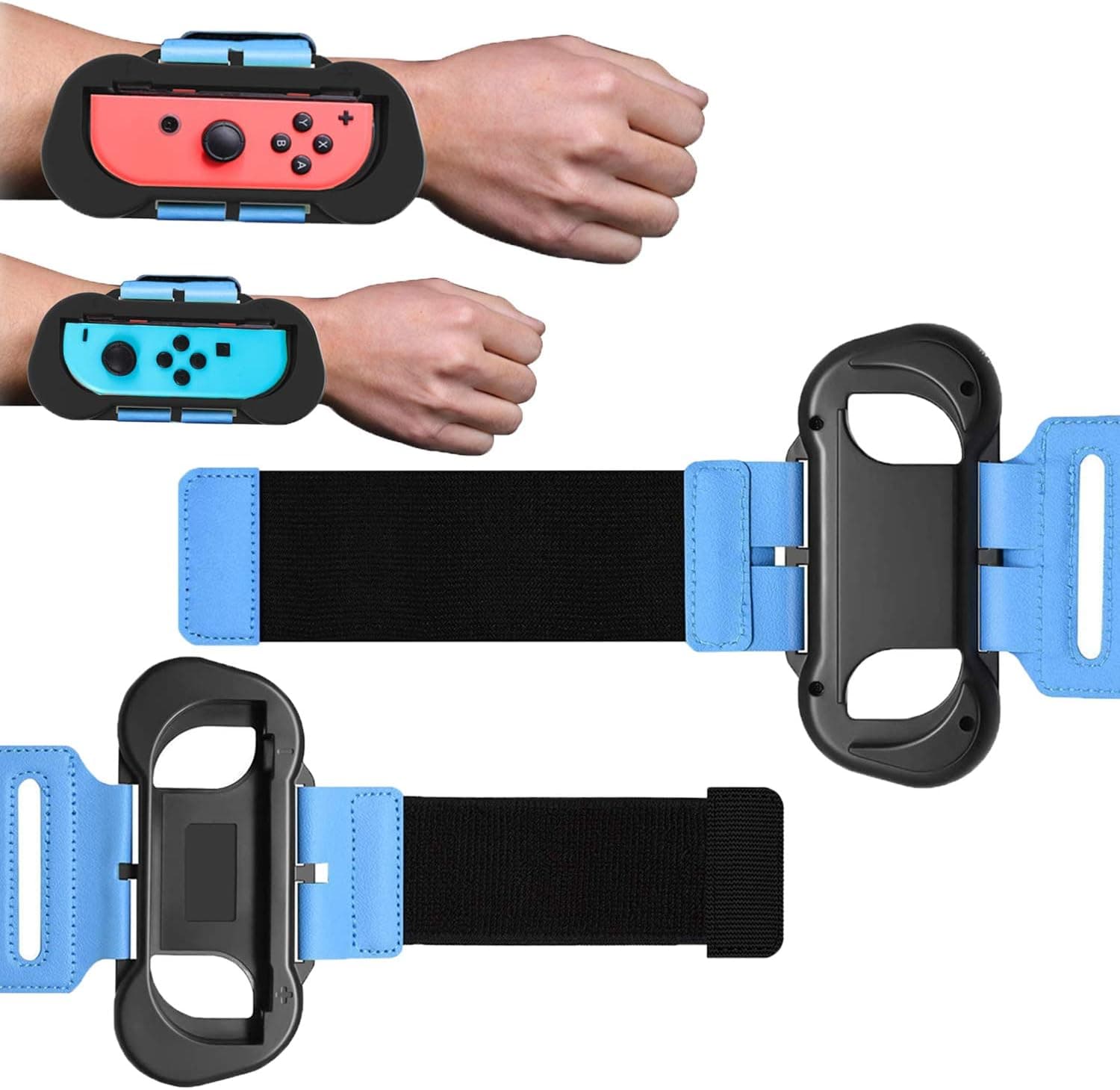 2 Pack Wrist Bands for Switch Controller Game Just Dance 2020&2019, Adjustable Elastic Strap for Joy-Cons Controller, Two Size for Adults and Children
