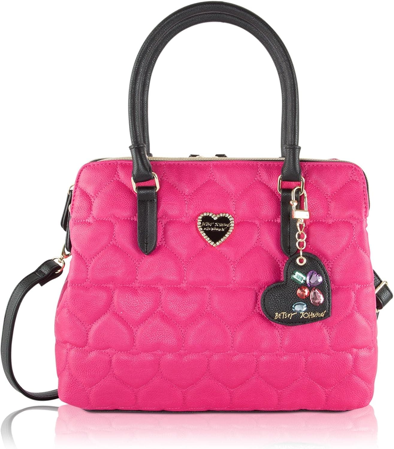 Betsey Johnson Be Mine Multi Compartment Tote Shoulder Bag