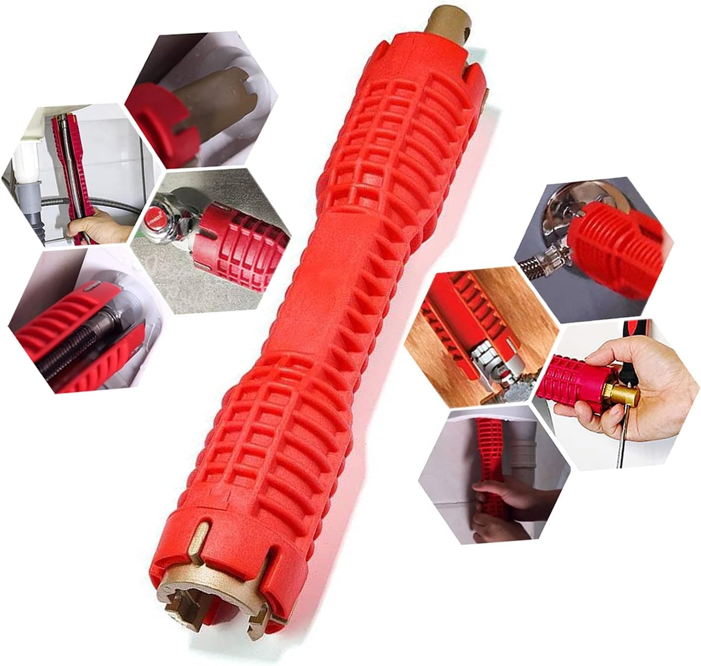Faucet and Sink Installer - 8-in-1 Multi Purpose Wrench Plumbing Tool for Toilet Bowl, Sink, Bathroom, Kitchen Plumbing