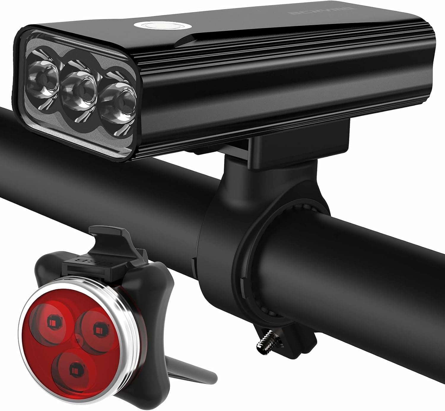 BCXYMQ Bike Lights for Night Riding, 6400 mAh Bicycle Light Front and Rear, USB C Rechargeable Super Bright 1200 Lumen Bike Headlight LED Cycling Accessories for Road and MTB