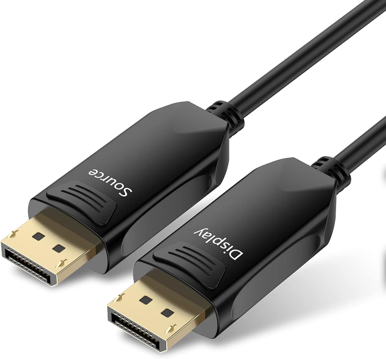 DP Fiber Cable 33ft, BIFALE Displayport Fiber Optic Cable High Speed 32.4 Gbps 8K@60Hz 4K@165Hz 2K@144Hz DP1.4, Fiber DP to DP Cable Slim and Flexible, Gold Plated Connector, Displayport Fiber Cable