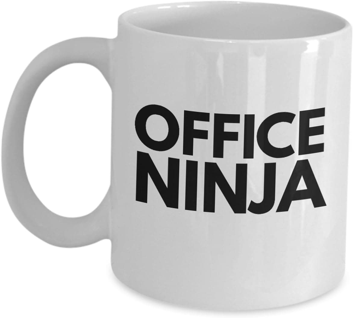 Administrative Assistant Coffee Mug Tea Cup - Office Ninja - Funny Happy Admin Professional Day Gifts Cute Sarcastic Sarcasm for Coworker Employee Appreciation