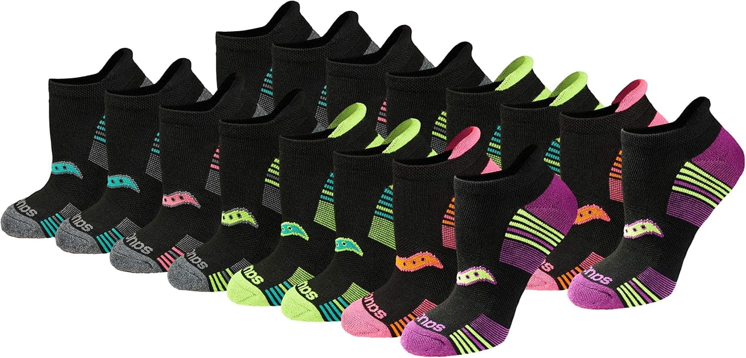 Saucony Women's Performance Heel Tab Athletic Socks (8 & 16 Pairs)