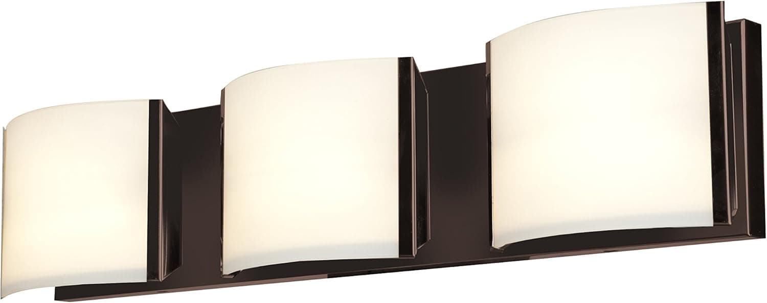 Nitro 2 3-Light LED Vanity - Bronze Finish - Opal Glass Shade