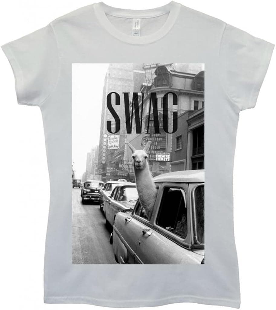 LLama Lama Glama Hipster Swag White Women Top T-Shirt-XX-Large