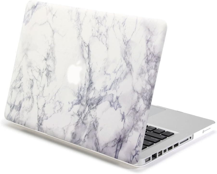 Macbook Pro 13 Case (only for A1287), Hard Case Print Frosted for MacBook Pro 13 inch - White Marble Pattern Rubber Coated Hard Shell Case Cover