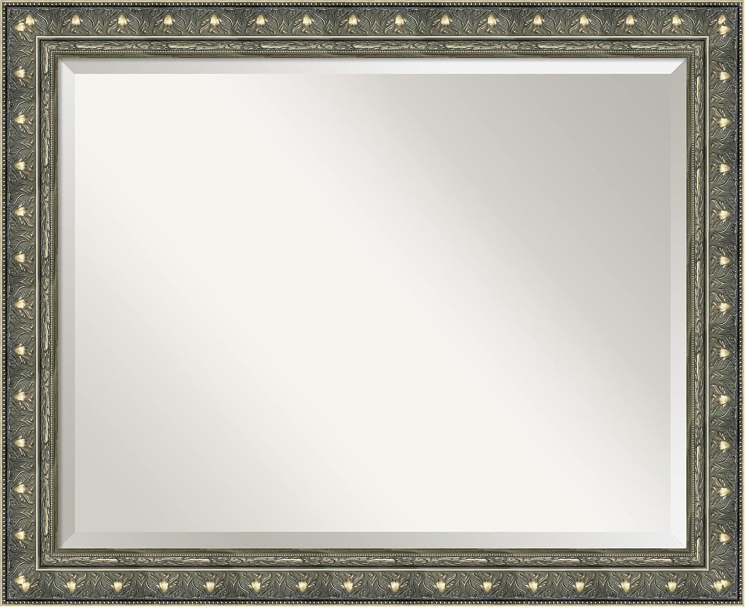 Framed Mirrors for Wall | Barcelona Champagne Mirror for Wall | Solid Wood Wall Mirrors | Medium Wall Mirror 32.38 x 26.38"