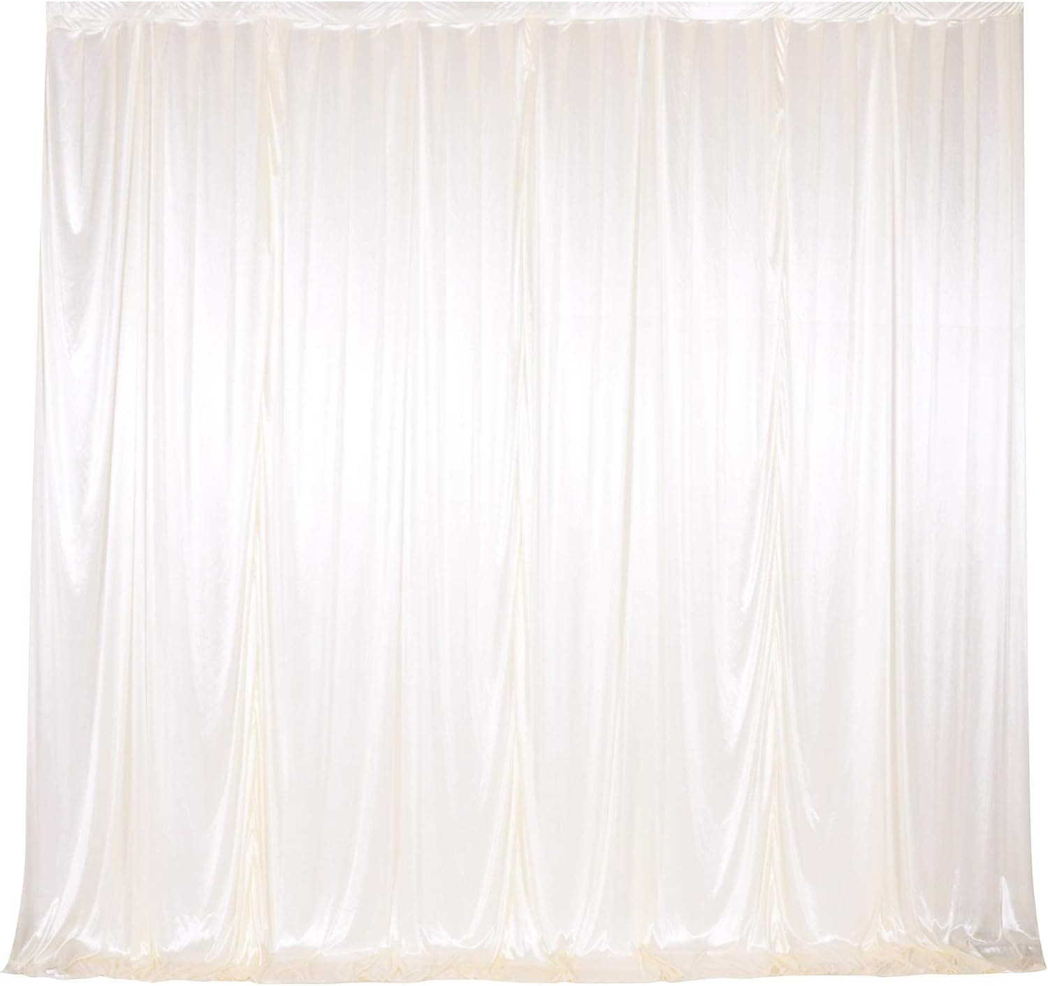 SweetEasy 10ftx10ft Ivory Wedding Backdrop Pleated Drapes Curtains Panel for Brial Shower Birthday Home Party Event Festival Restaurant Reception Photoshoot Stage backgroun Decoration