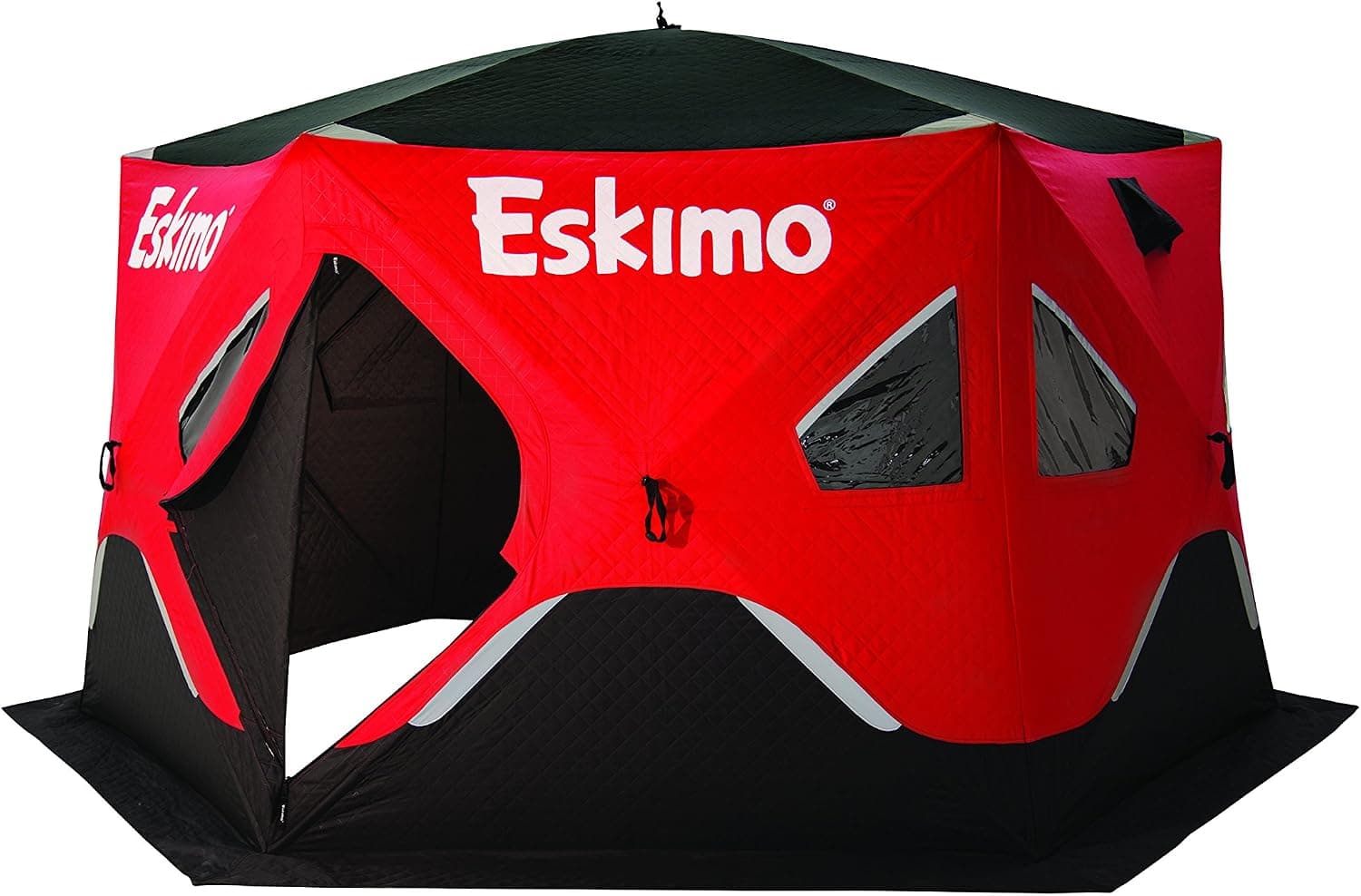 Eskimo FF6120I FatFish Insulated Pop-up Portable 6-Sided Ice Shelter, 5-7 Person