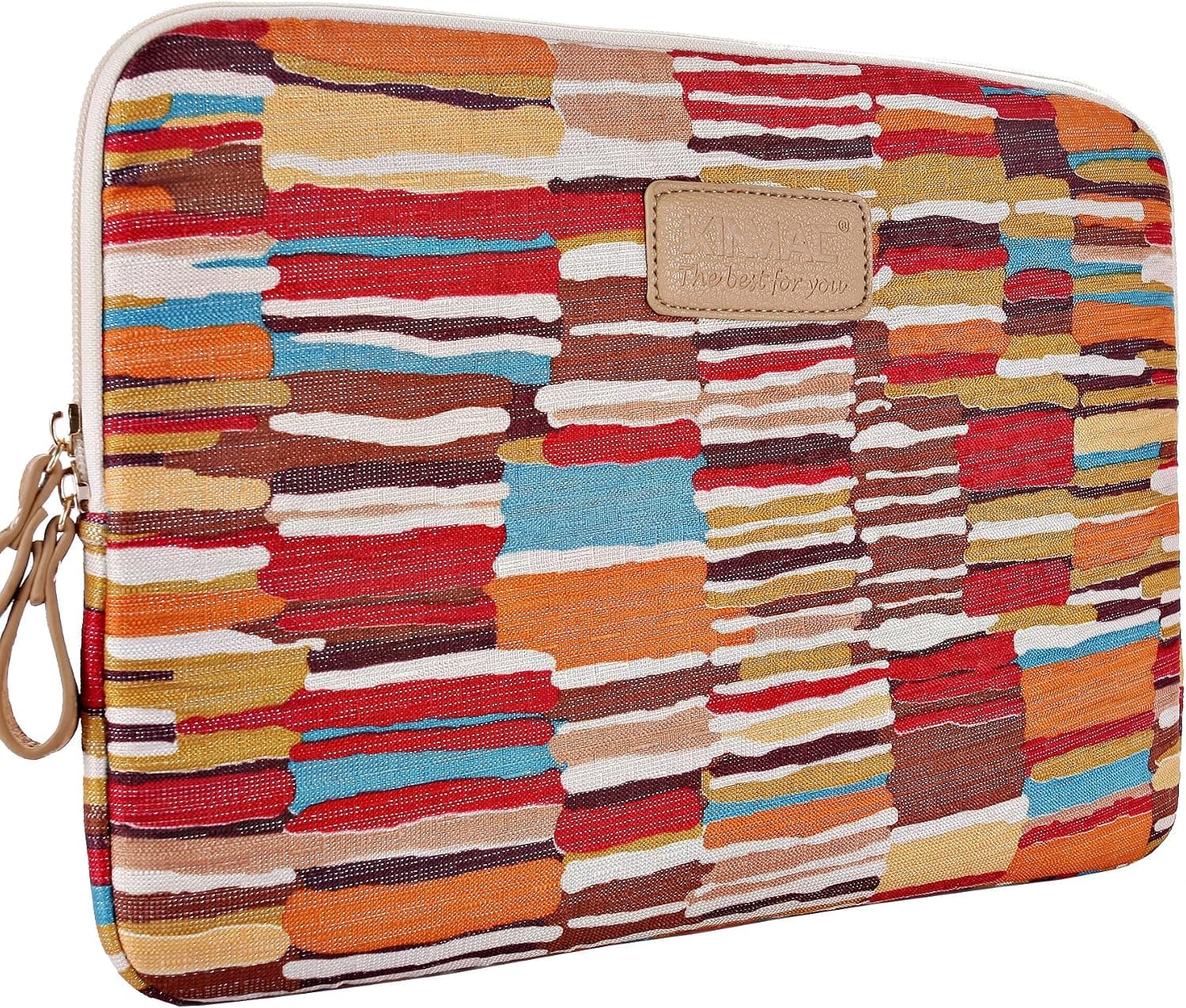 Kinmac Color Bohemian Style Canvas Fabric Laptop Sleeve for Apple Macbook Air/Macbook Pro/Dell/Hp/Lenovo/sony/toshiba/ausa/acer/samsung Laptop (15 in, Color Galaxy-Coffee)