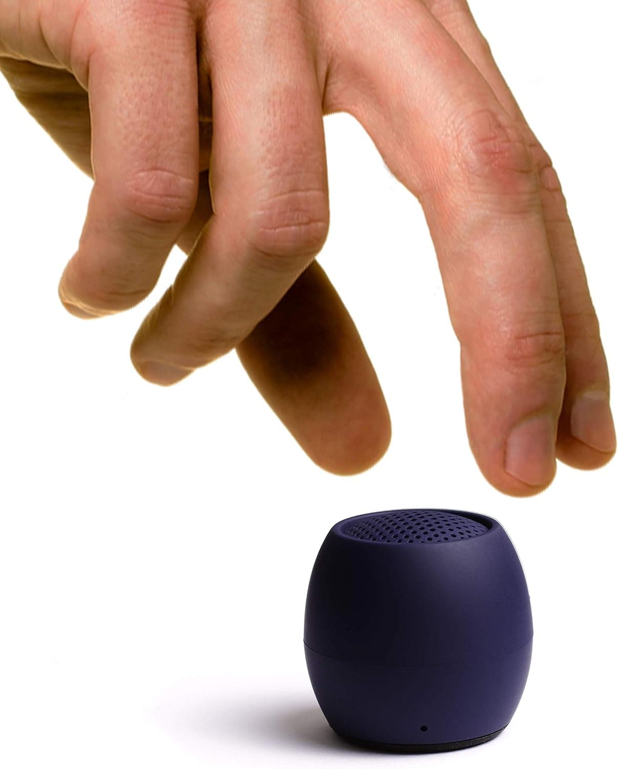 BoomPods Zero Bluetooth Speaker - Powerful Waterproof Mini Speakers with Dual Pairing Option & Wireless Mic with Big Sound (Navy Blue)
