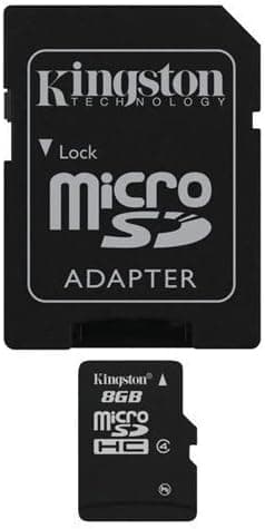 Professional Kingston MicroSDHC 8GB (8 Gigabyte) Card for LG Cosmo Touch Phone with custom formatting and Standard SD Adapter. (SDHC Class 4 Certified)