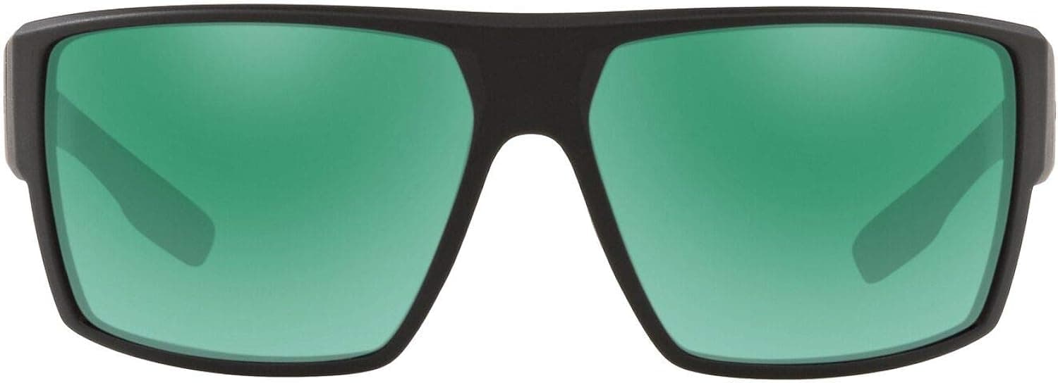 Native Eyewear Men's XD913 Freerider Rectangular Sunglasses, Matte Black/Green Reflex Polarized, 64 mm