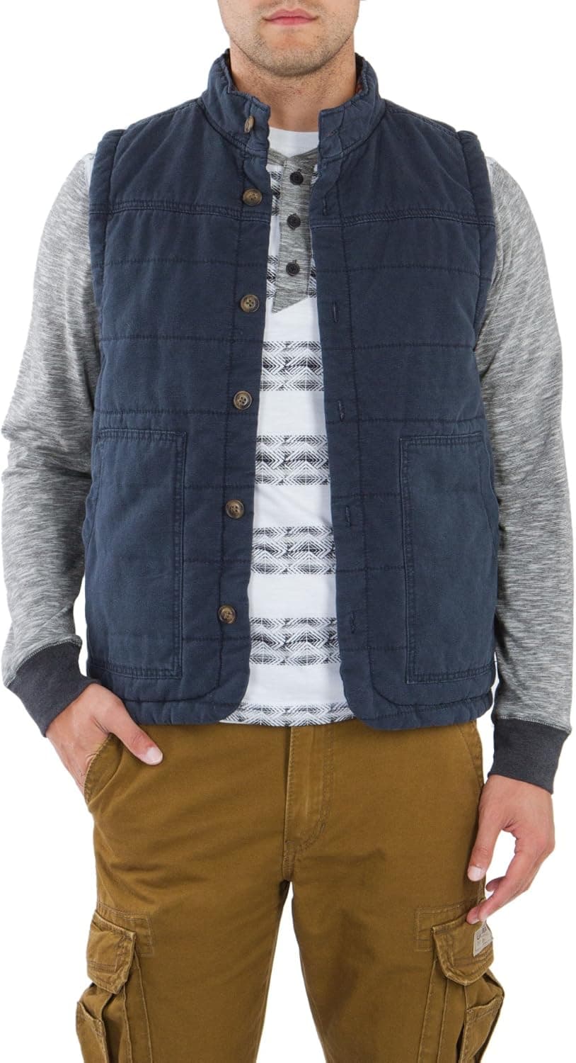 UNIONBAY Men's Flannel Lined Canvas Vest
