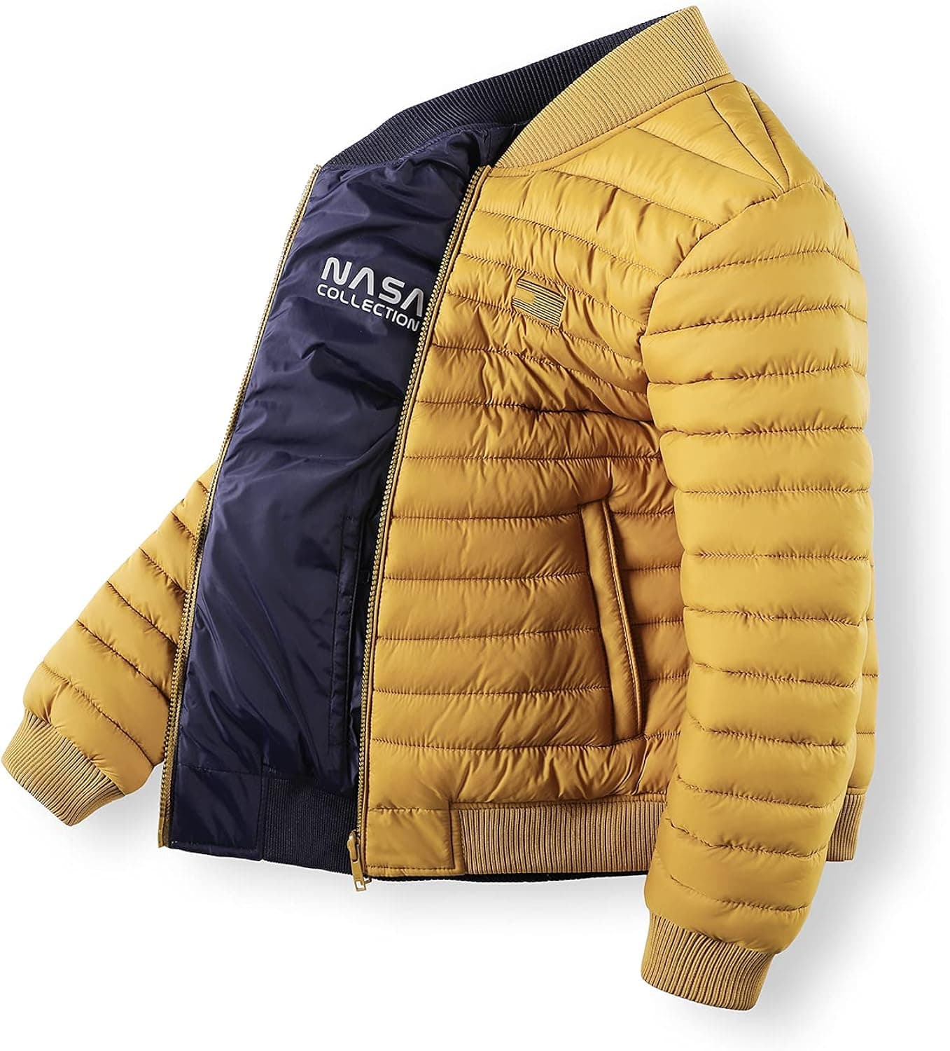 QLZ Boys Down Coat,Puffer Jacket,4-15 Years,Double-sided Wear,Camouflage