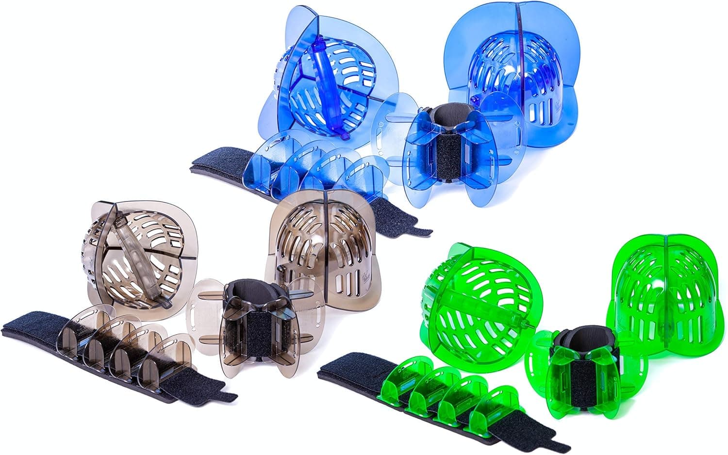 AquaLogix Total Package Aquatic Isokinetic Pool Exercise System - Includes Online Access to Programming and Videos (3 Sets of Upper Body Bells & 3 Sets of Fins)