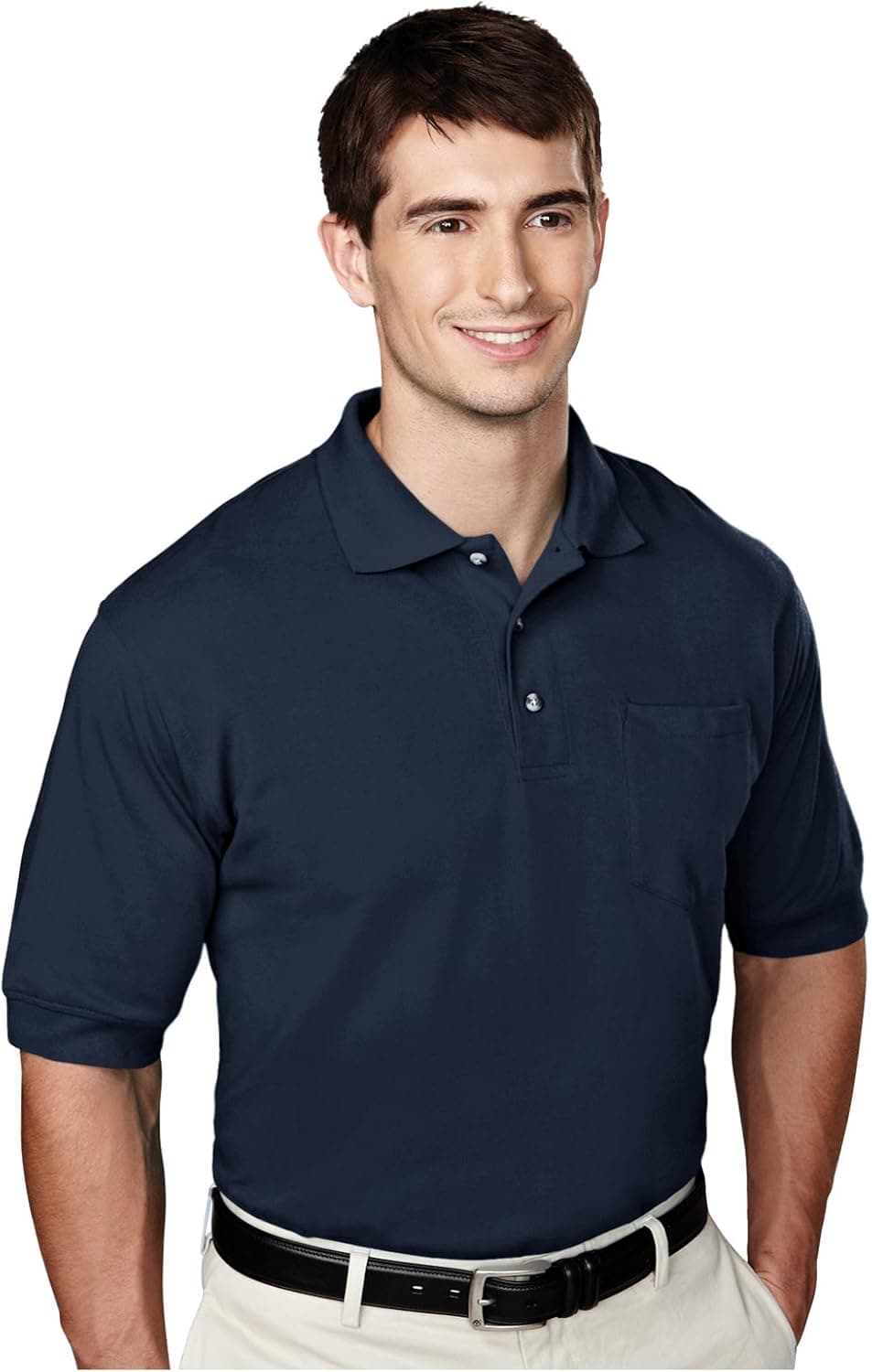 Tri-Mountain 106 pique pocketed golf shirt