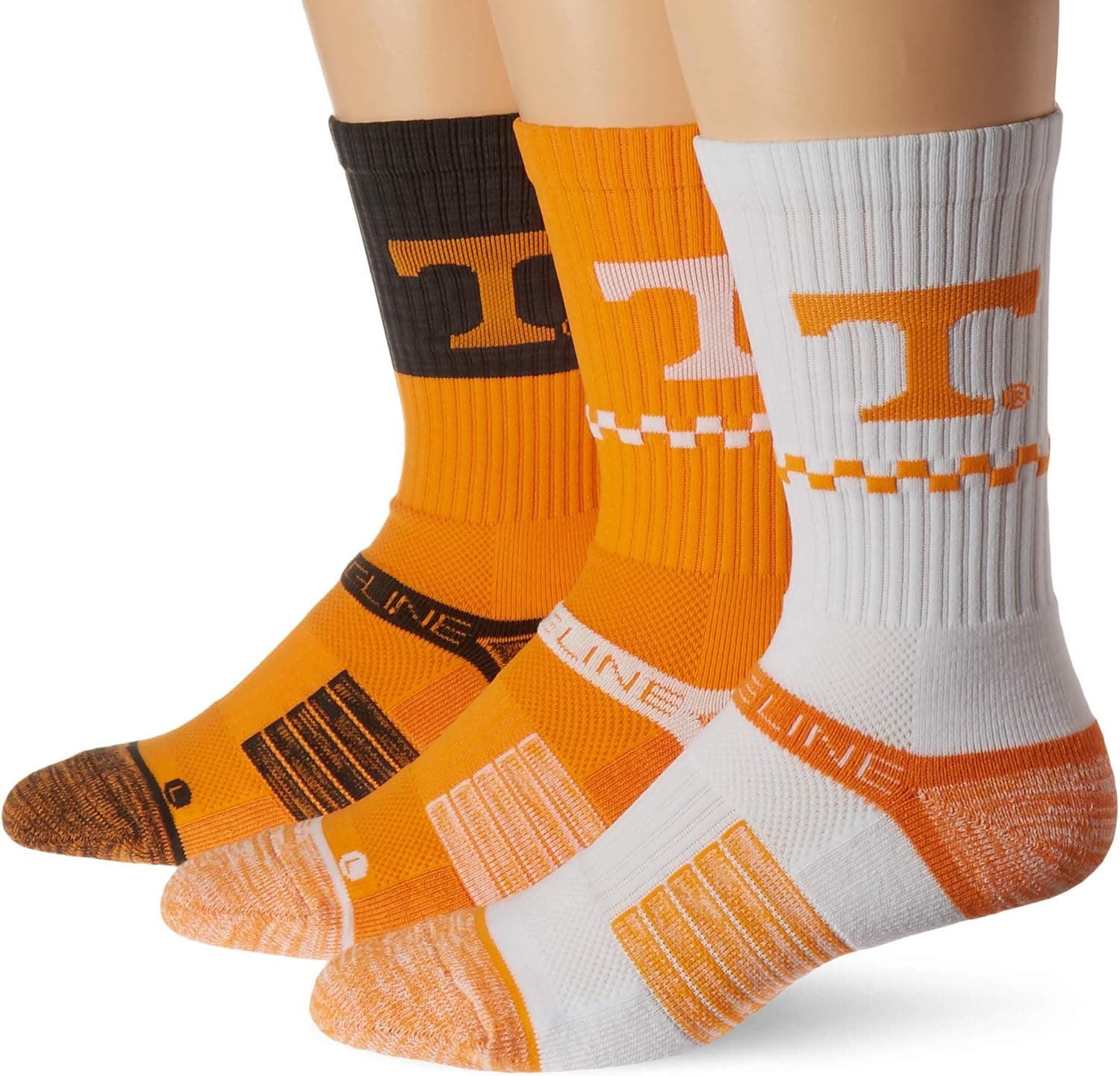 Strideline NCAA mens Strideline Crew Socks 3 Pack
