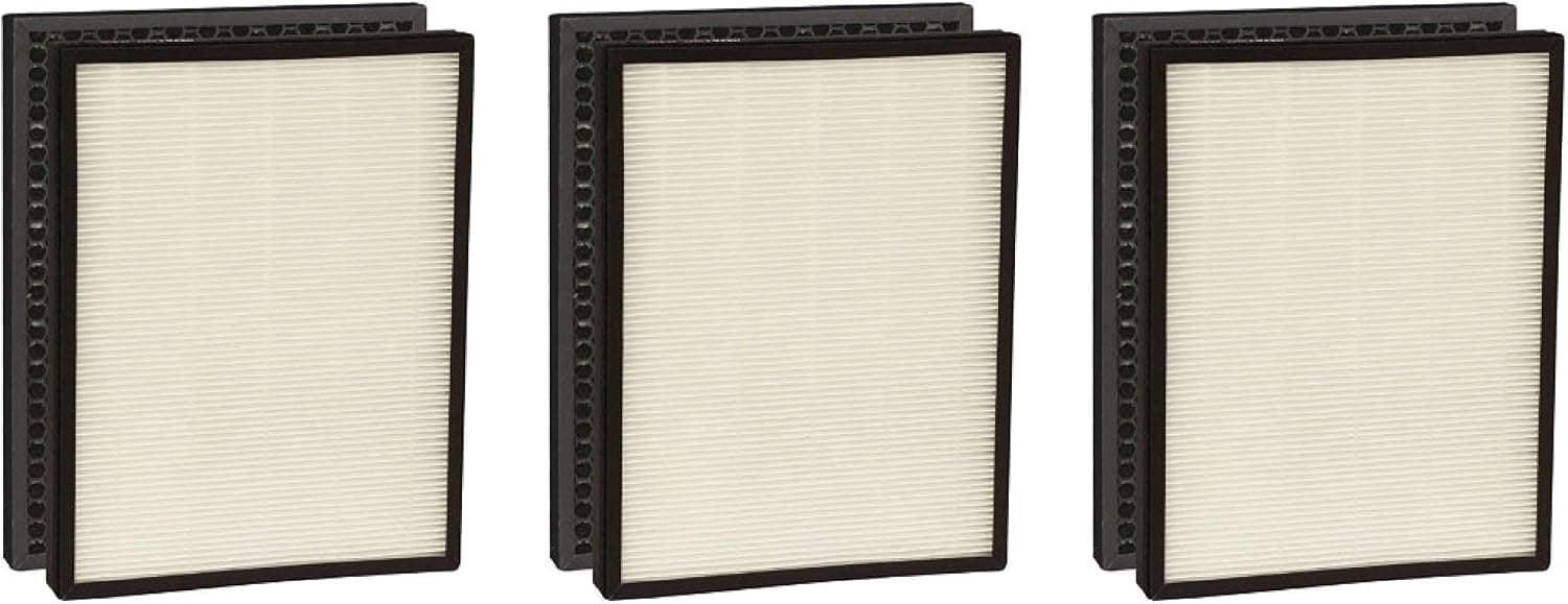 Nispira AP-B102 True HEPA Carbon Replacement Filter Compatible Alexapure Breeze Air Purifier 3049, 3 Packs