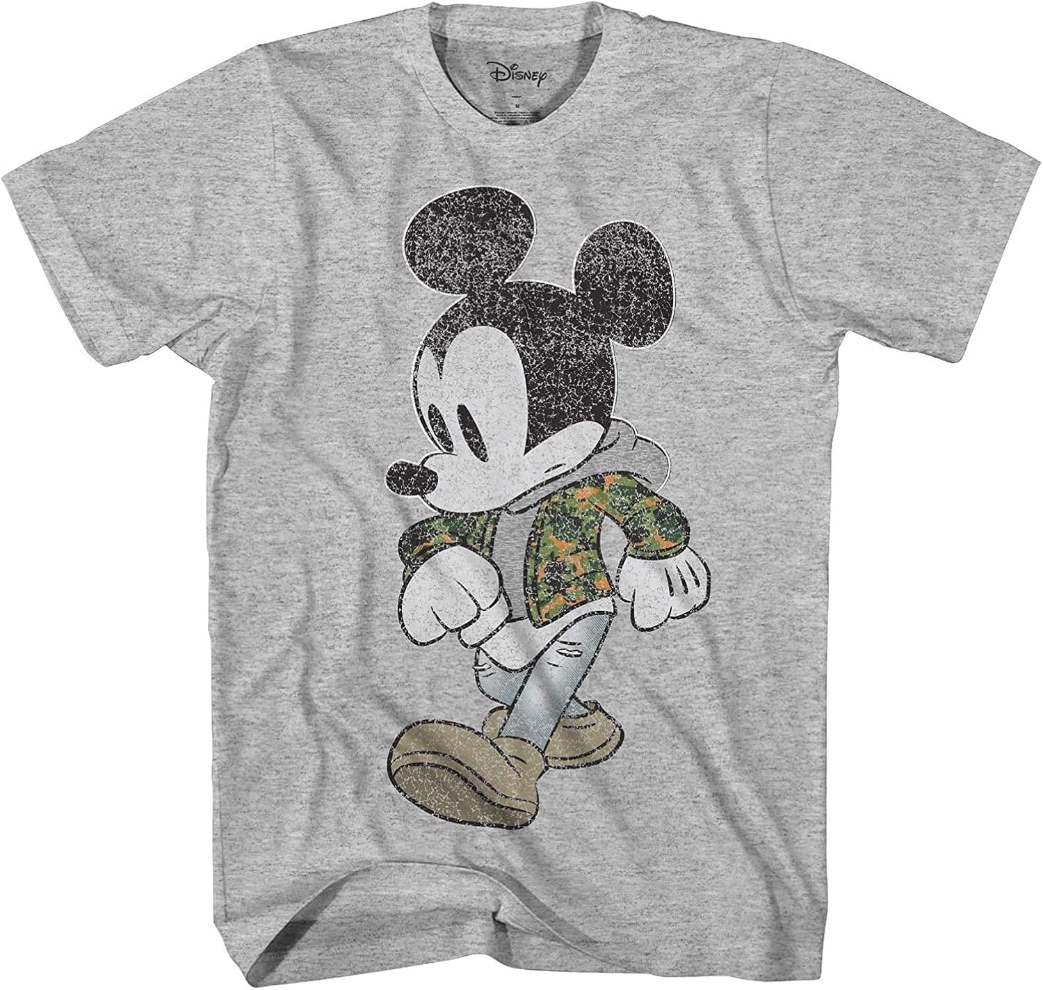 Mickey Mouse Camo Camouflage Disneyland World Retro Classic Vintage Tee Funny Humor Adult Mens Graphic T-Shirt Apparel