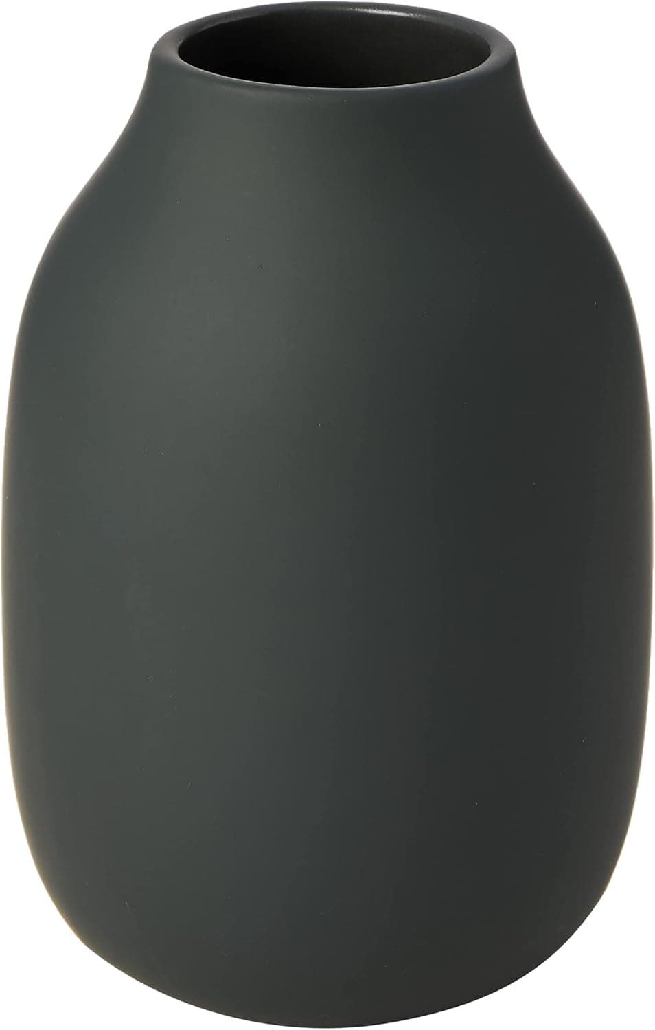 blomus Vase Porcelain 15cm x 10.5cm / 6in x 4in - COLORA Peat Black