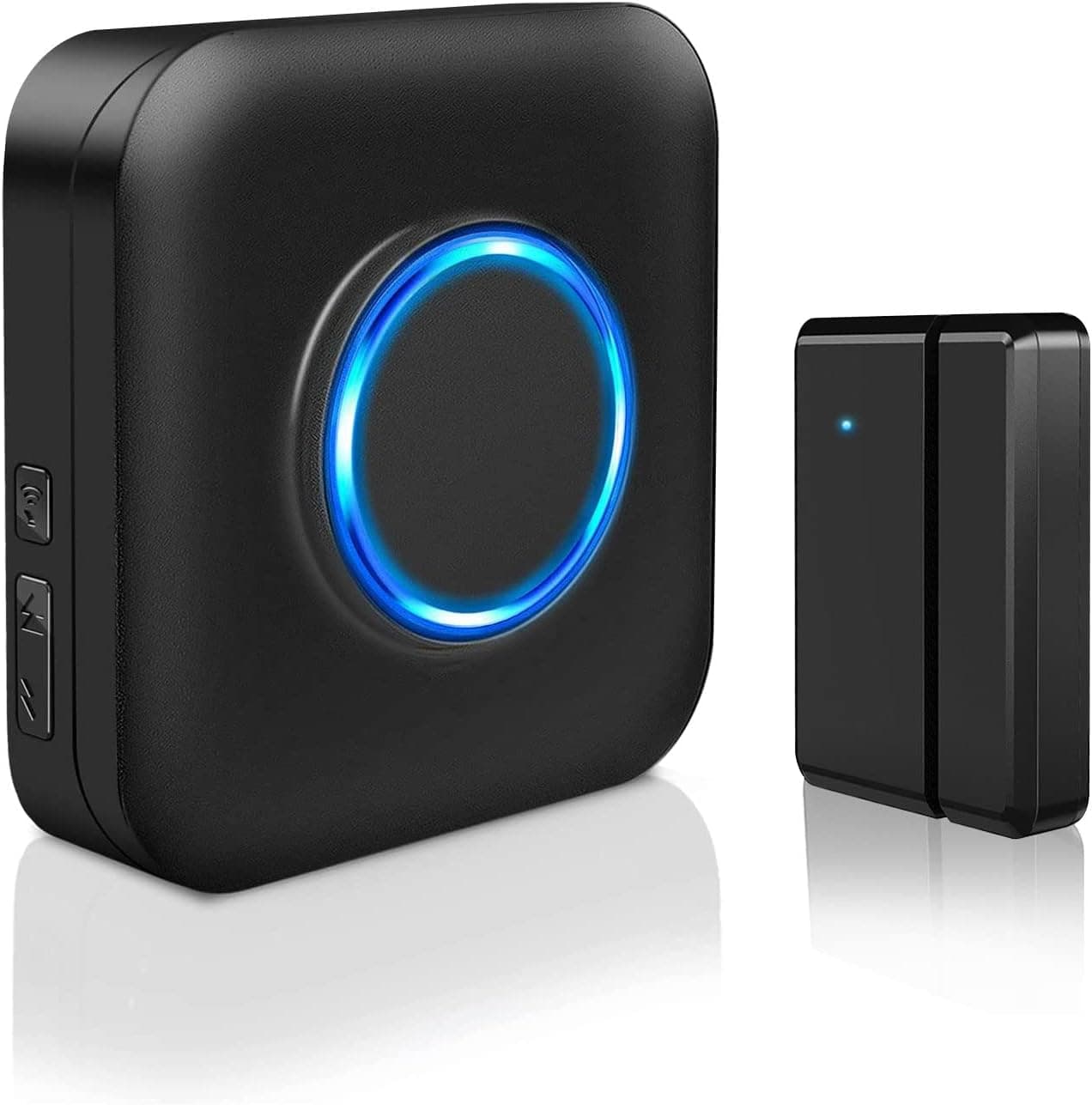 Wireless Door Sensor, BITIWEND Door Chime Doorbell with 600ft Operate Range 58 Chimes 5 Volume Level LED Indicator Door Open Alarm for Business/Office/Home/Store When Entering, 1Sensor+1Receiver