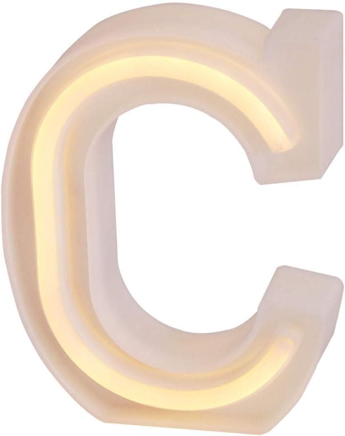 Light Up Marquee Letters Lights Letters Neon Signs,Wall Decor/Table Decor for Home Bar Christmas, Birthday Party, Valentinefs Day Words-Warm White Letters(C)