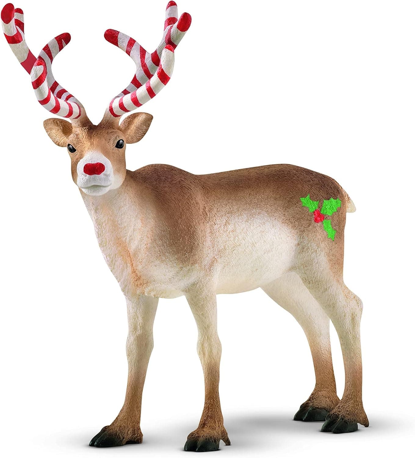 Schleich Wild Life, Wild Animal Toys for Girls and Boys Ages 3-8, Limited Edition Red & White Holiday Striped Reindeer